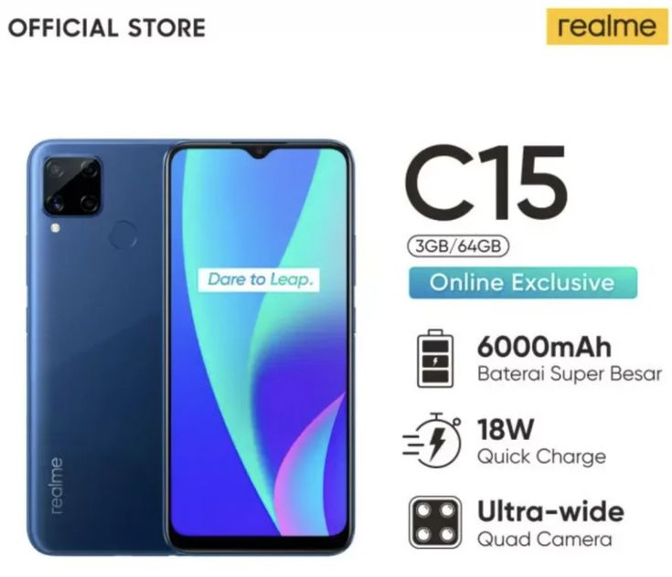 Spesifikasi Realme C15: Smartphone Andal dengan Baterai Super Awet dan Harga Terjangkau