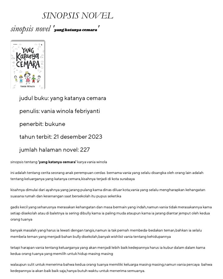 Contoh Novel Singkat yang Menarik dan Mudah Dipahami untuk Pemula